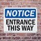 Signmission Entrance This Way, 14 in W x Rectangle, Plastic OS-2PACK-NS-P-1014-L-12108 - alternate 7